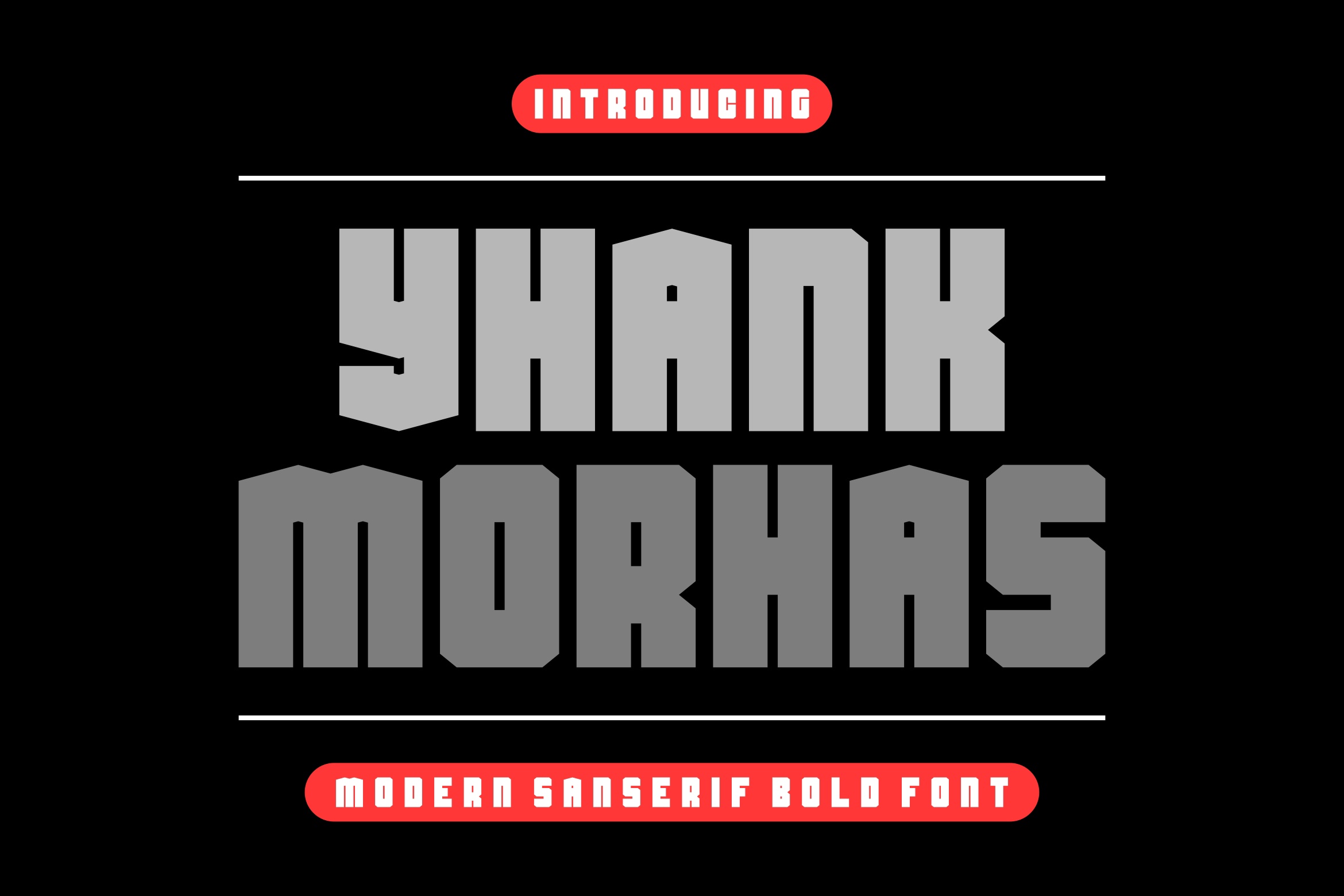 Schriftart Yhank Morhas